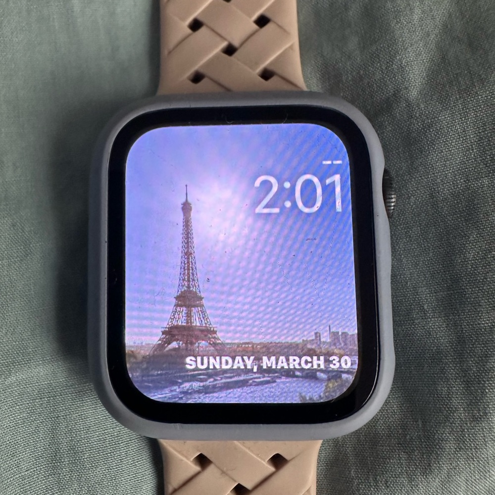 Smartwatch with Beige Band